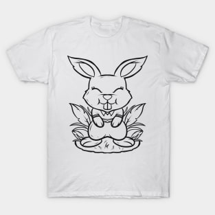 Cute Easter Bunny As Color In Easter T-Shirt